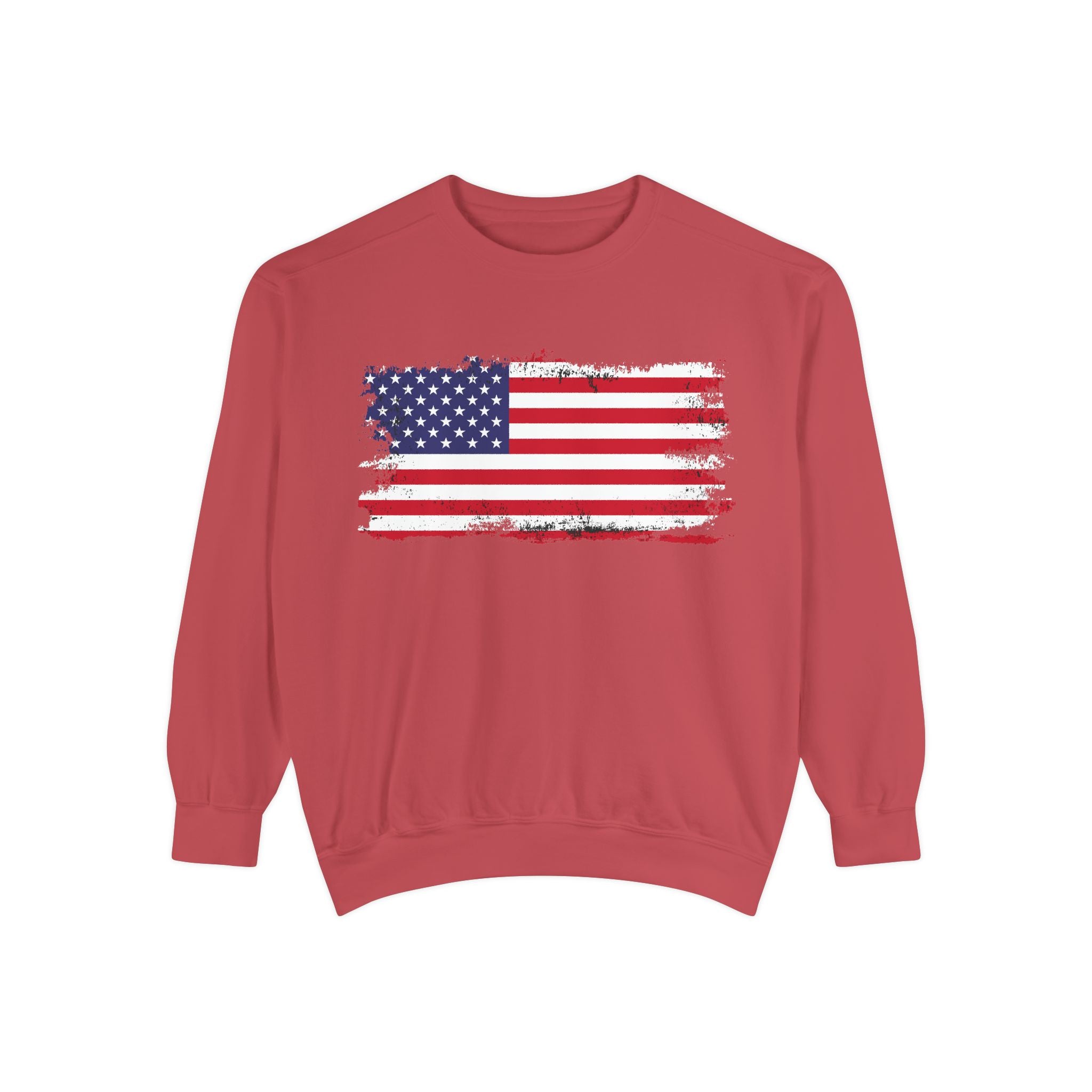 Distressed American Flag sweatshirt | Vintage USA Stars Stripes Crewneck