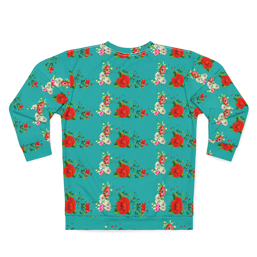 Red Rose Floral Pattern Sweatshirt | All-Over Print