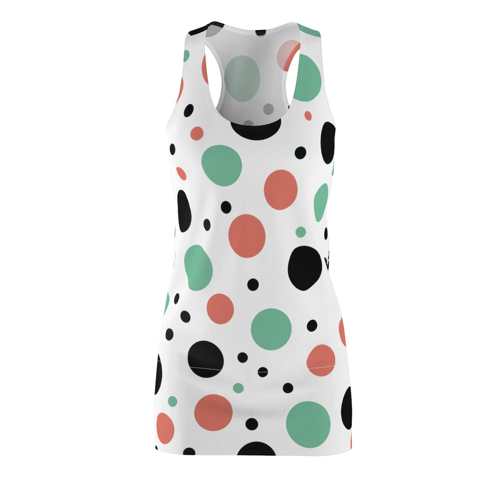 Colorful Abstract Polka Dot Racerback Dress — Summer/Spring