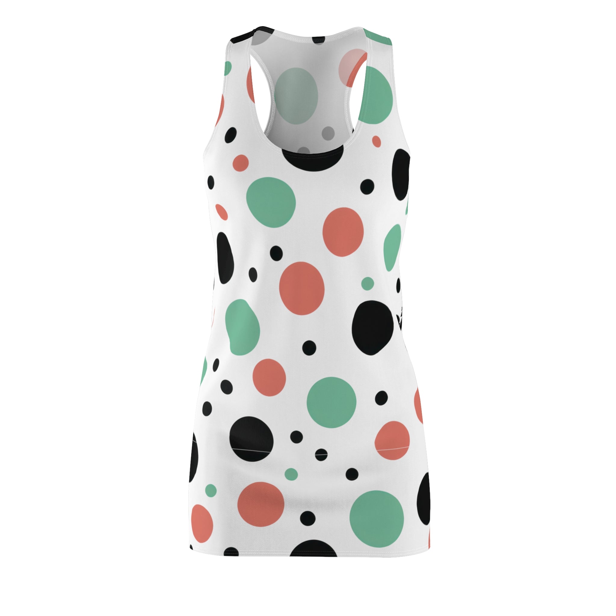 Colorful Abstract Polka Dot Racerback Dress — Summer/Spring