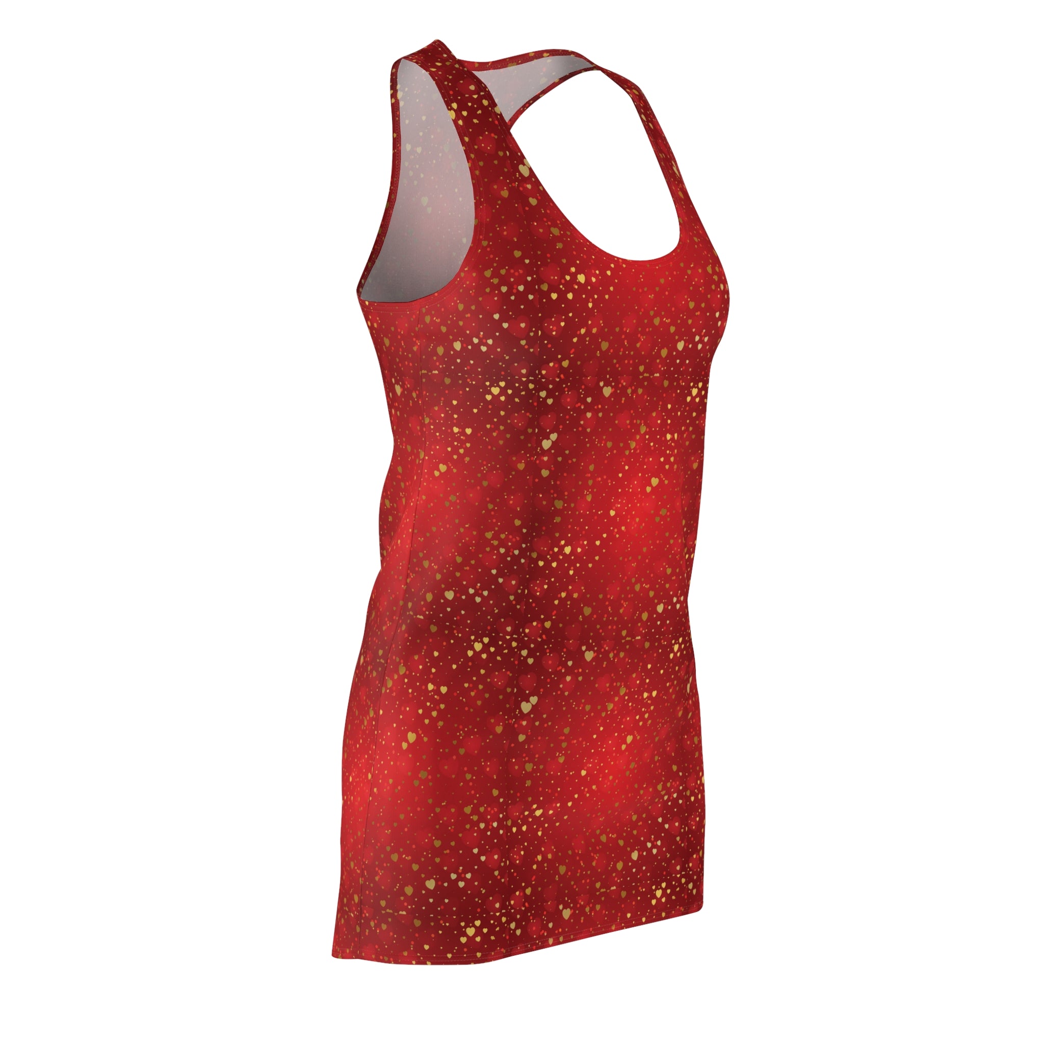 Gold Heart Pattern Dress