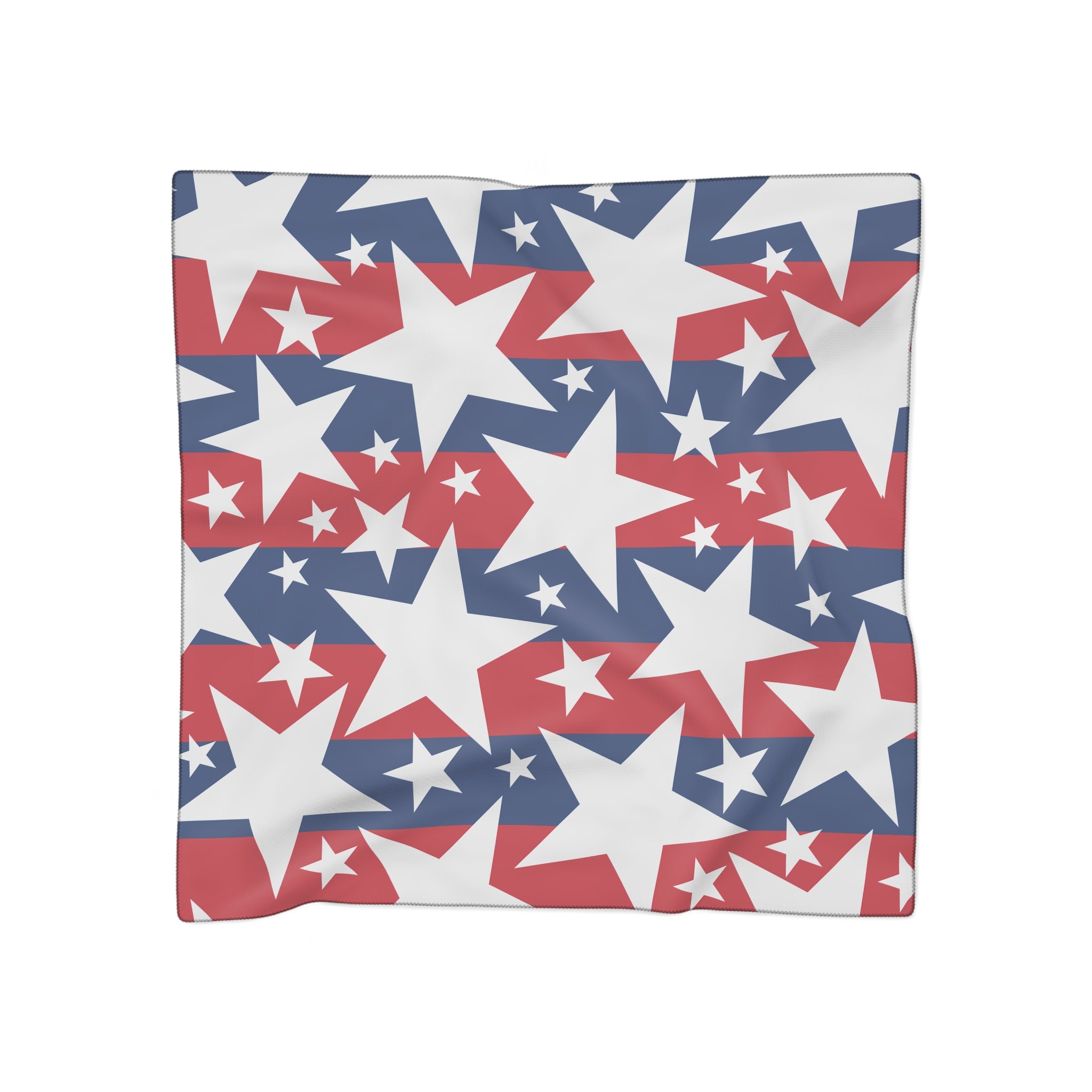 Patriotic Stars Scarf — Red White & Blue American Flag Pattern