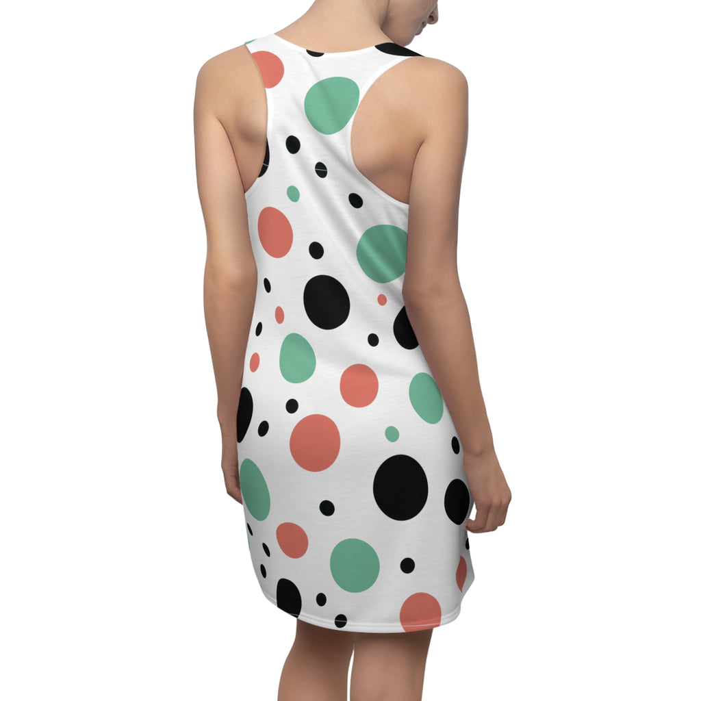 Colorful Abstract Polka Dot Racerback Dress — Summer/Spring