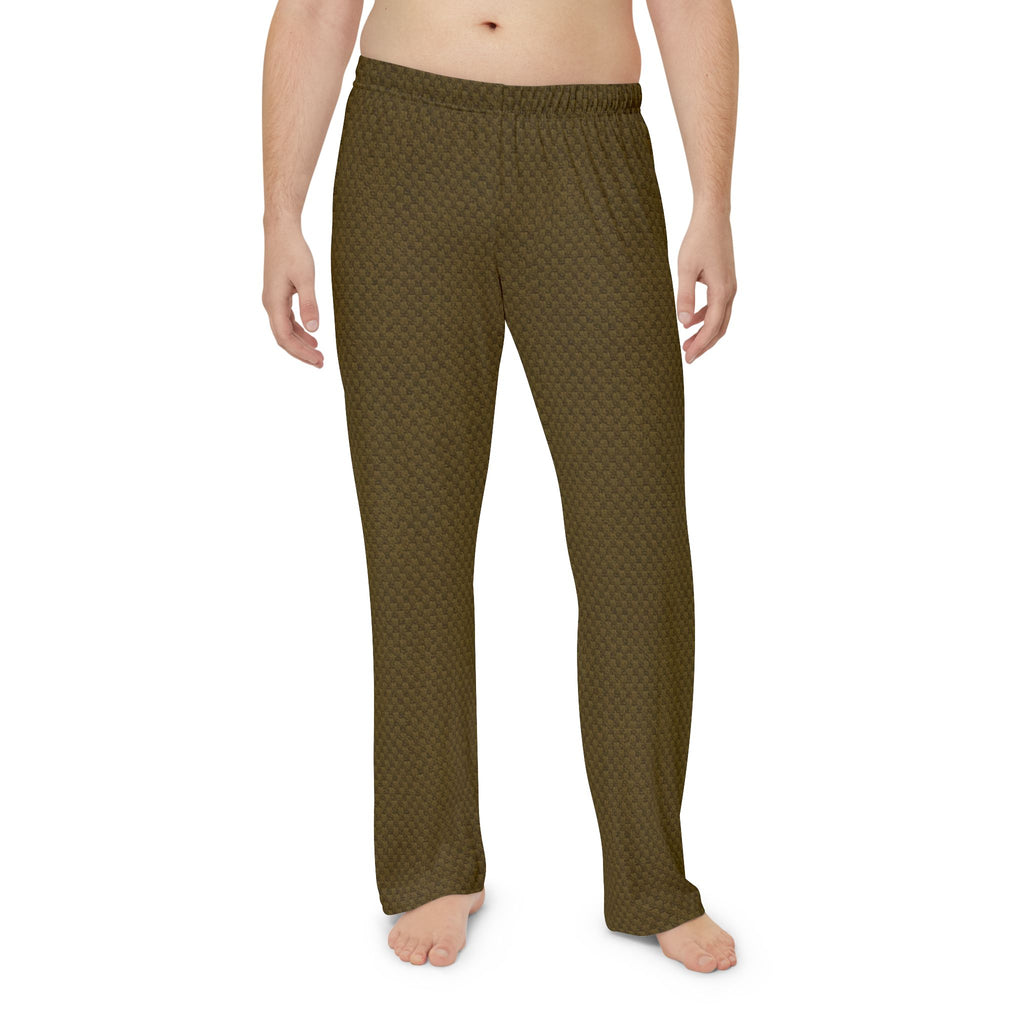 Men's Olive Quilted Pajama Pants — Cozy Lounge Sleepwear