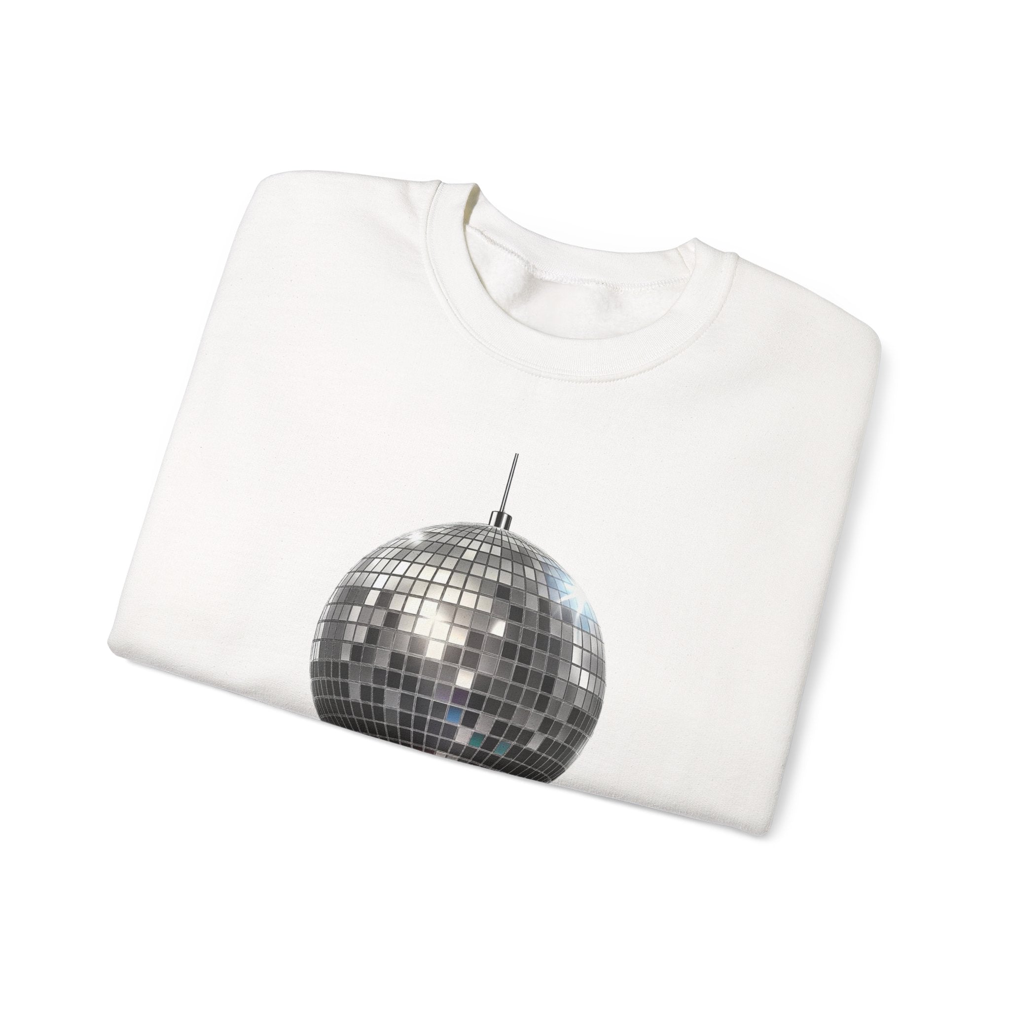 New Year Celebration Disco Mirror Ball Sweatshirt | Retro Dance Party Graphic