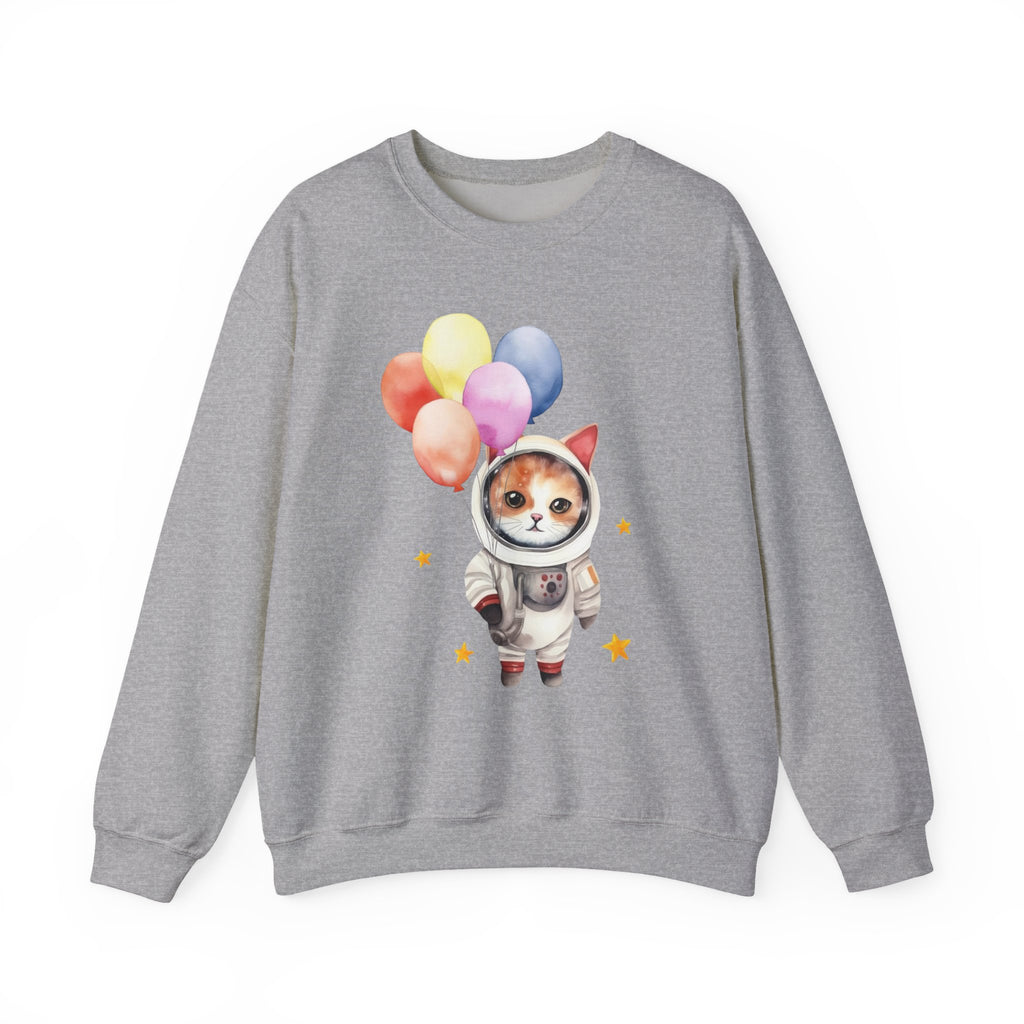 Astronaut Cat with Balloons Sweatshirt