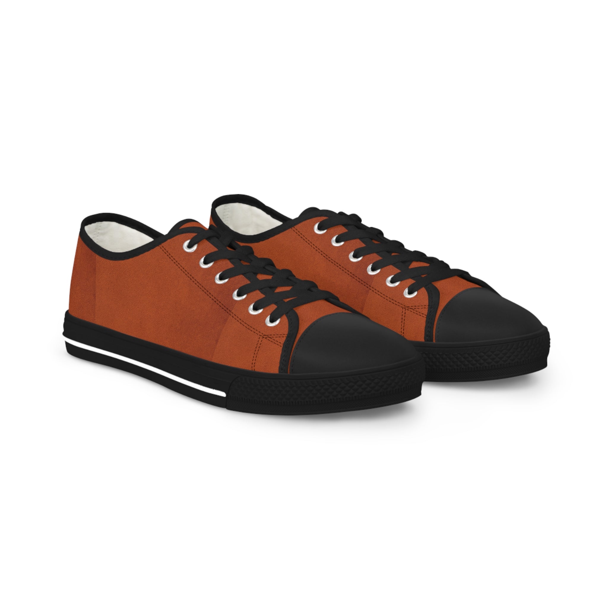 Rust Canvas Low-Top Sneakers for Men — Classic Casual Streetwear