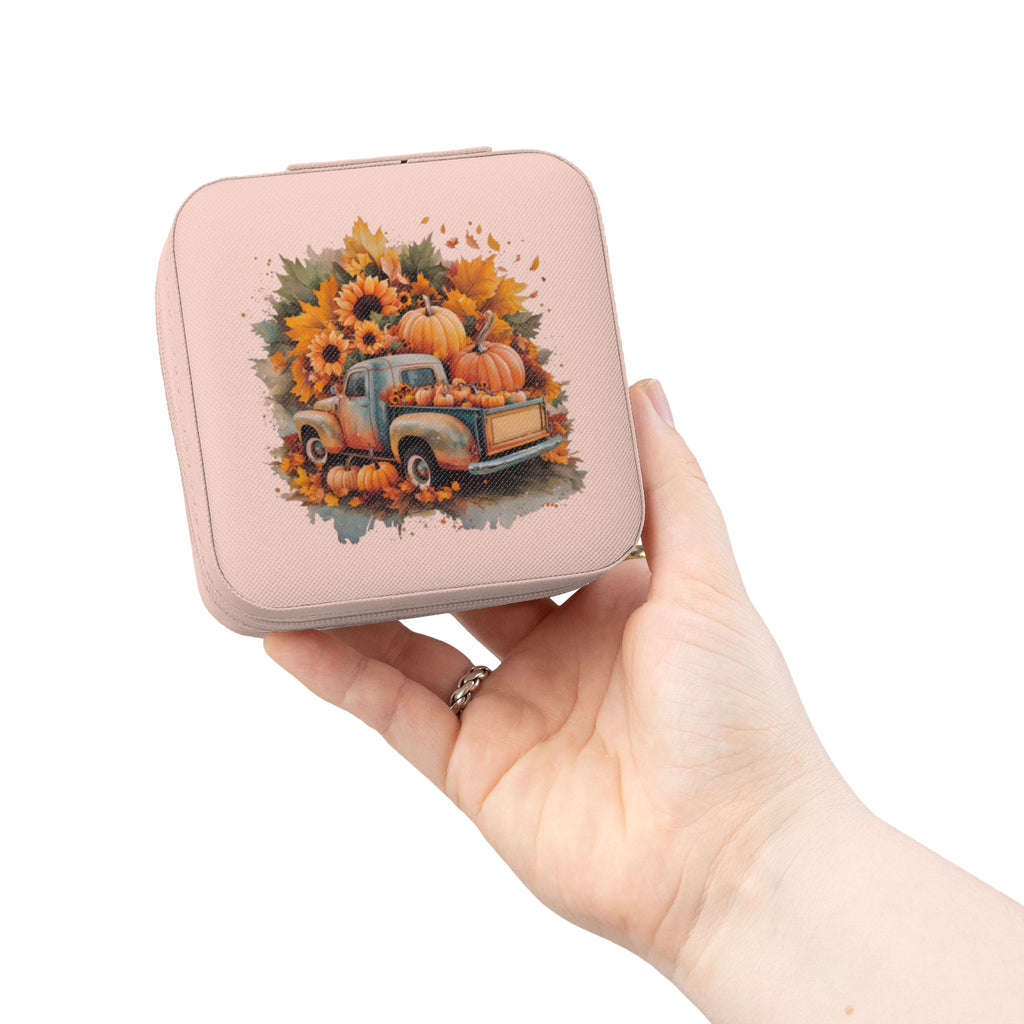Autumn Truck Jewelry Travel Case — Compact Fall-Themed Travel Organizer