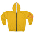 Gold Heart Sleeve Zip Hoodie — Lightweight All-Over Print