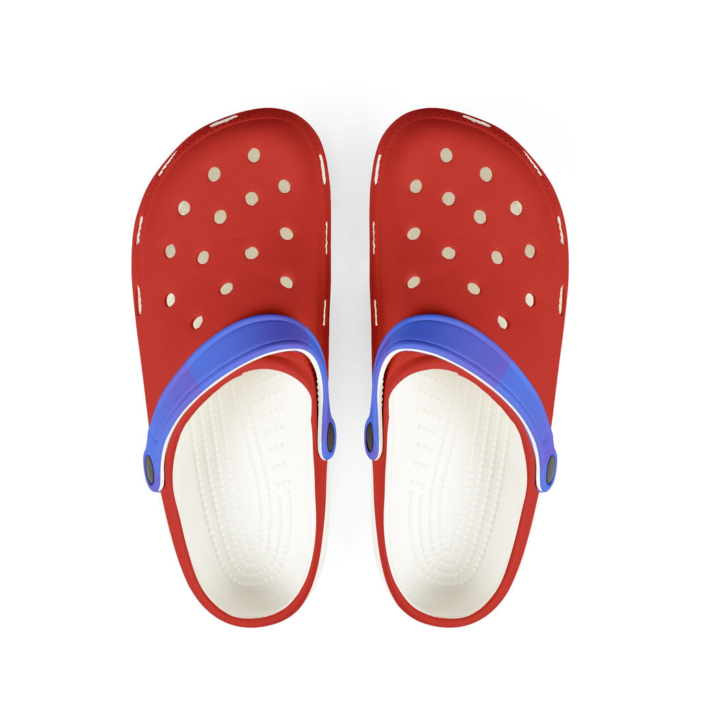 Red EVA Foam Clogs — Lightweight Slip-On Garden & Beach Shoes