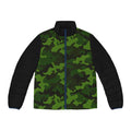 Men's Green Camo Puffer Jacket — Insulated Outdoor Winter Coat