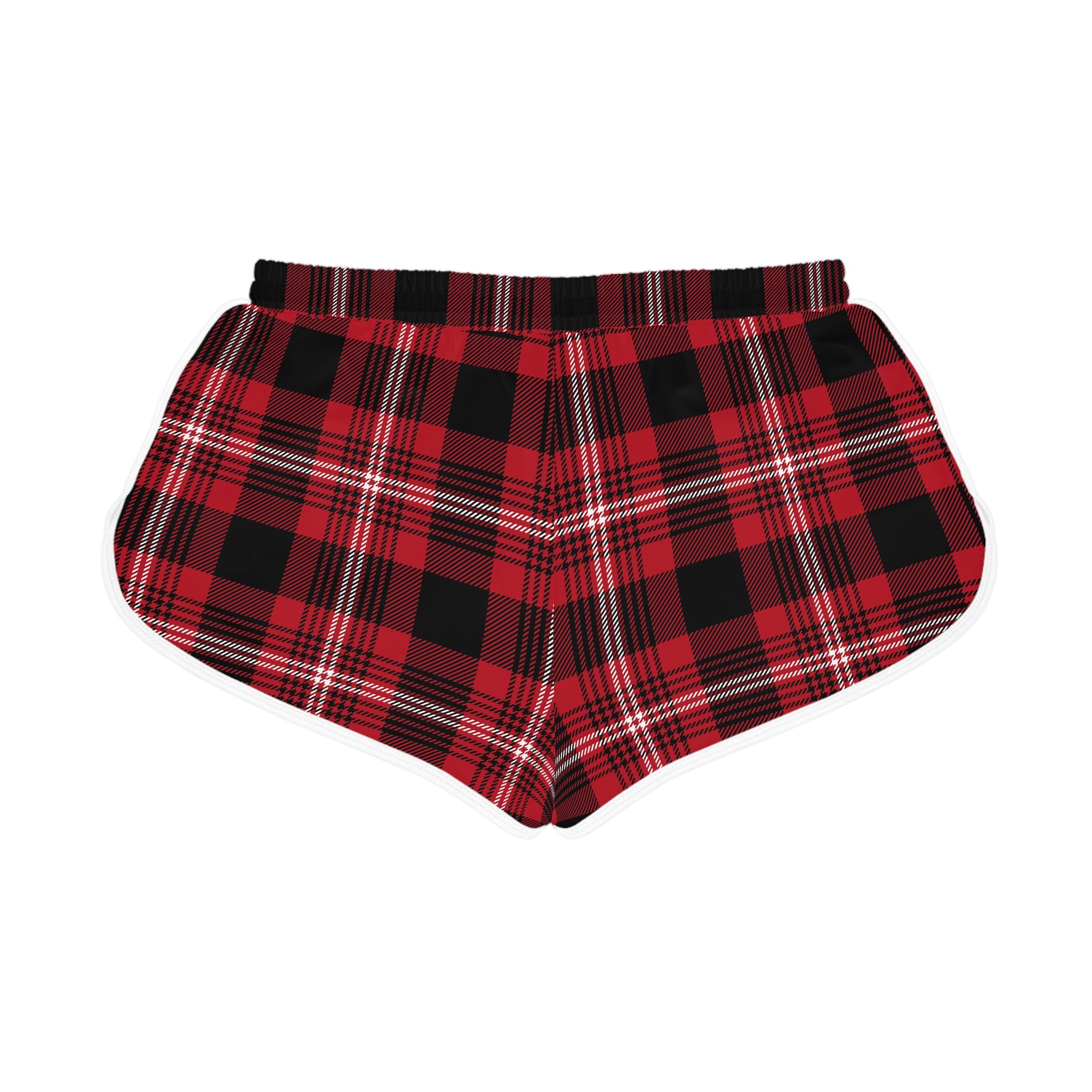 Plaid Lounge Shorts — Red Buffalo Check Women's Relaxed Sleep & Casual Shorts