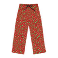Candy Cane and Holly Pajama Pants | Red Holiday Pattern