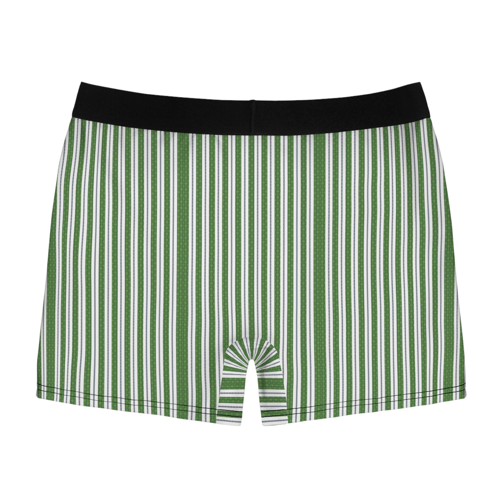 Green Vertical Stripe Boxer Briefs