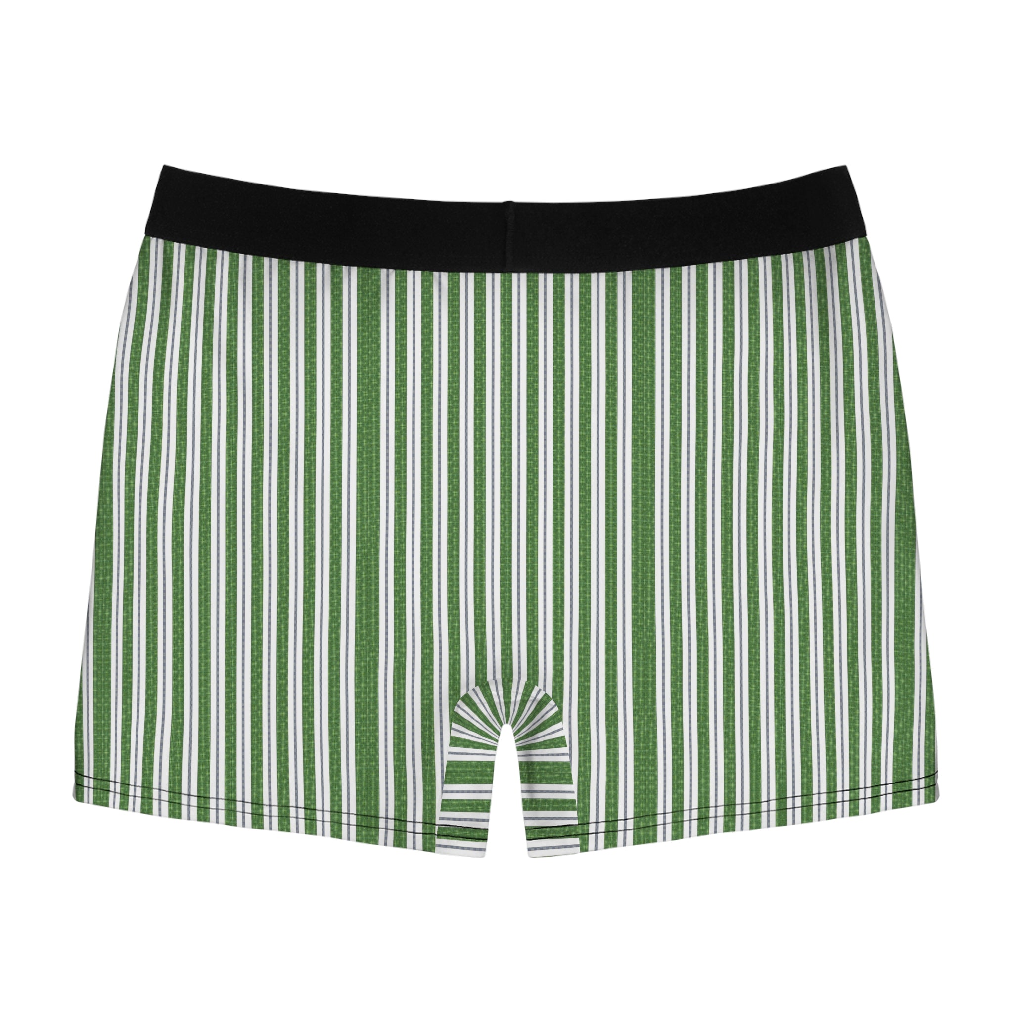 Green Vertical Stripe Boxer Briefs