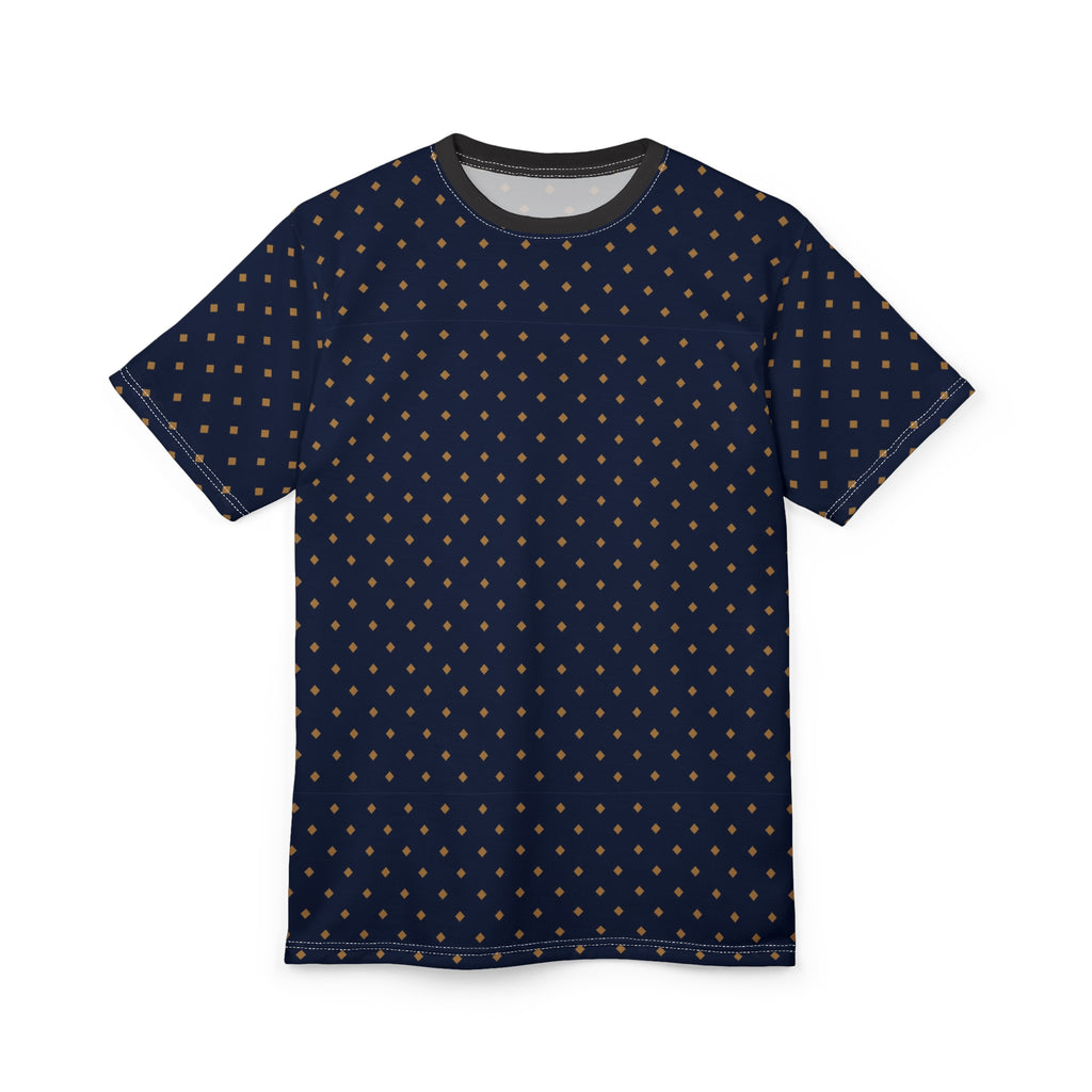 Black t-shirt with alien design on a white background
