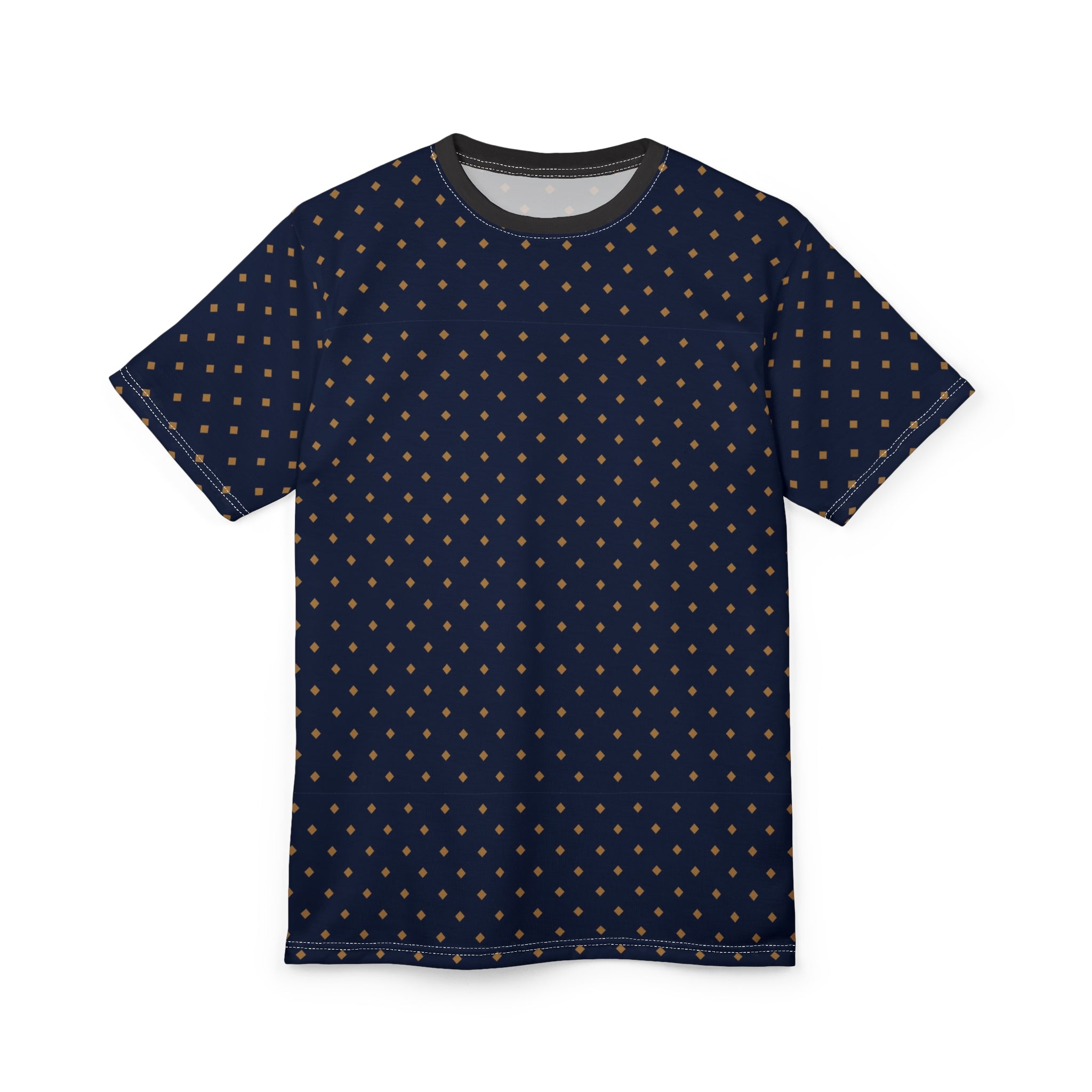 Black t-shirt with alien design on a white background