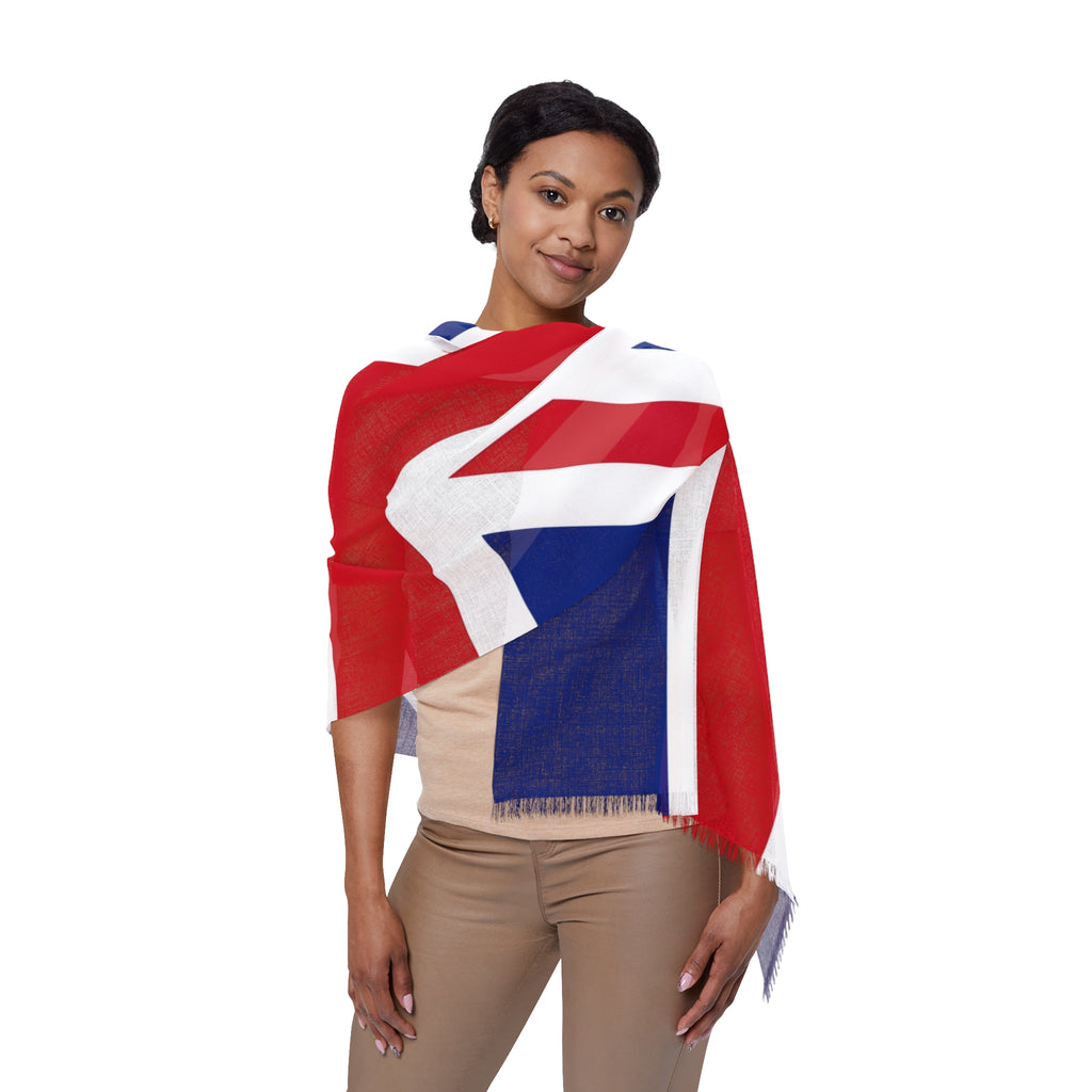 Union Jack Lightweight Scarf — British Flag Cotton Wrap for Travel, Events & Pride