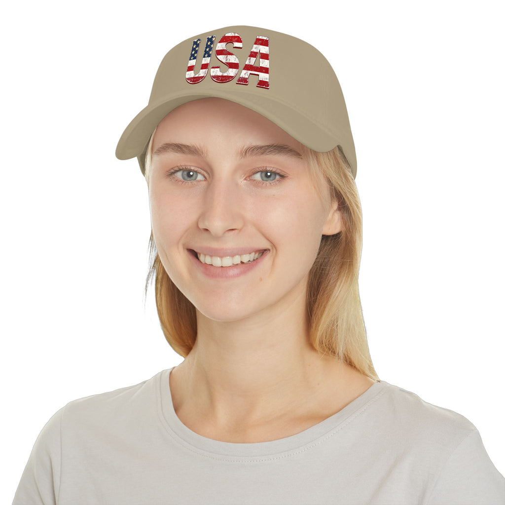 USA Flag Baseball Cap — Patriotic Low Profile Hat for 4th of July & Everyday Wear