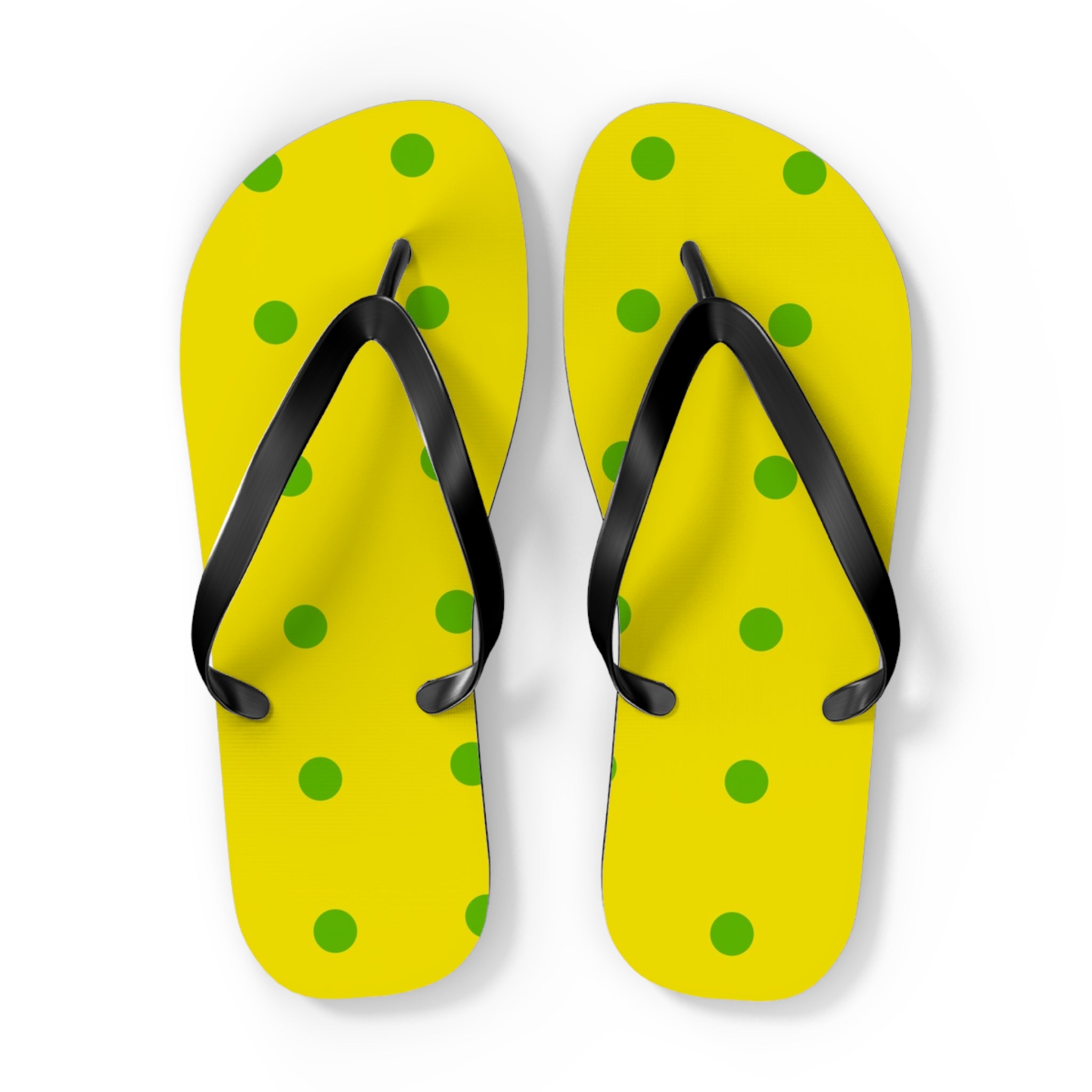 Yellow Polka Dot Flip Flops – Fun Summer Beach Sandals