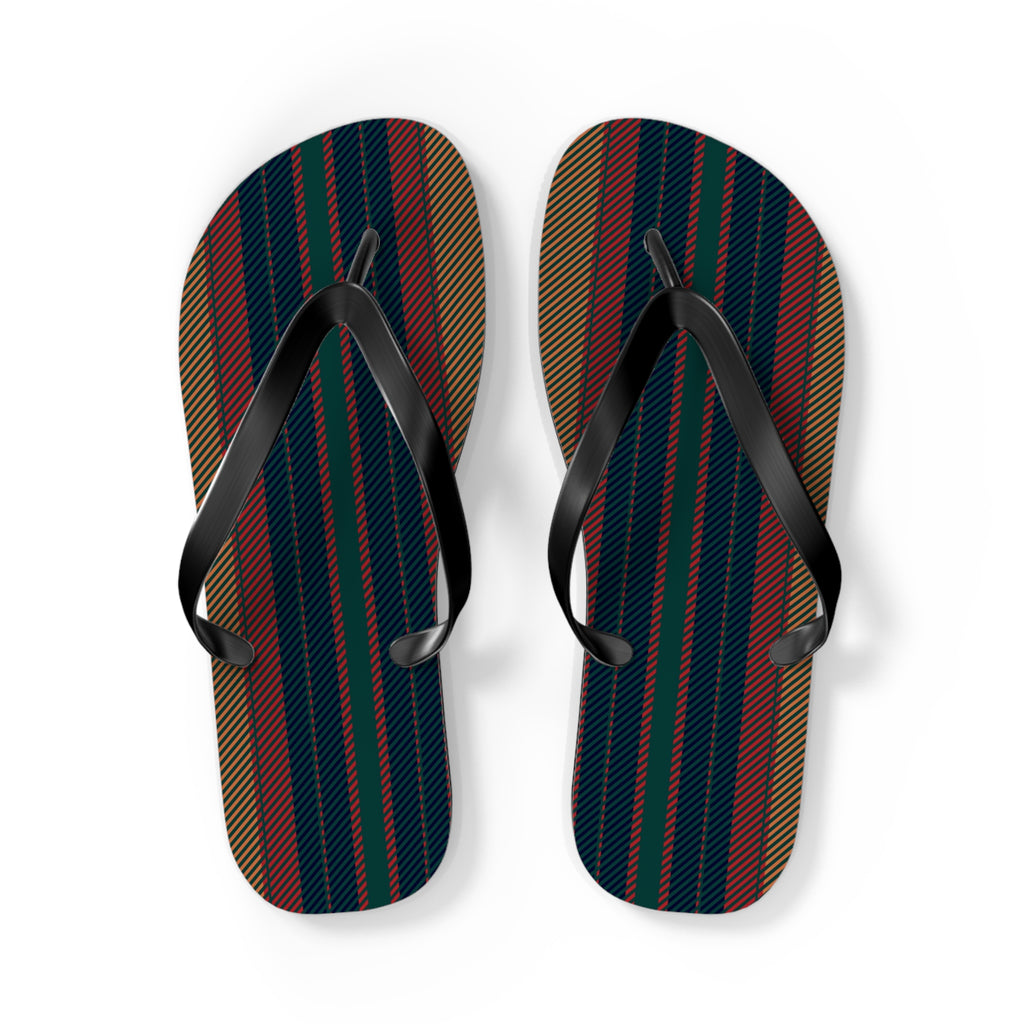Striped Boho Flip Flops – Casual Summer Beach Sandals