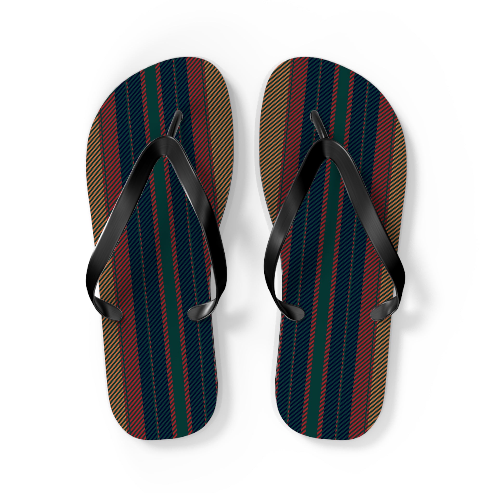 Striped Boho Flip Flops – Casual Summer Beach Sandals