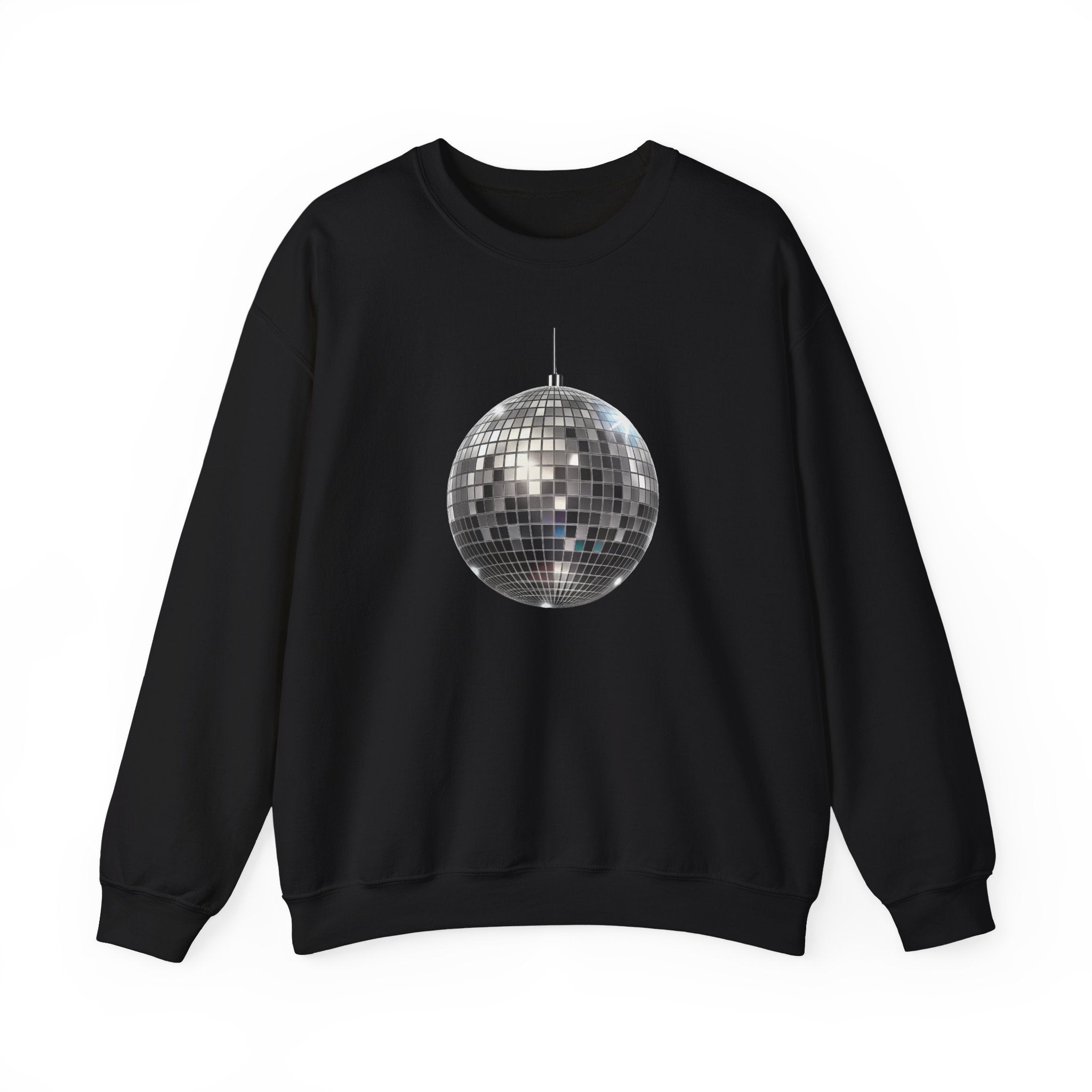 New Year Celebration Disco Mirror Ball Sweatshirt | Retro Dance Party Graphic