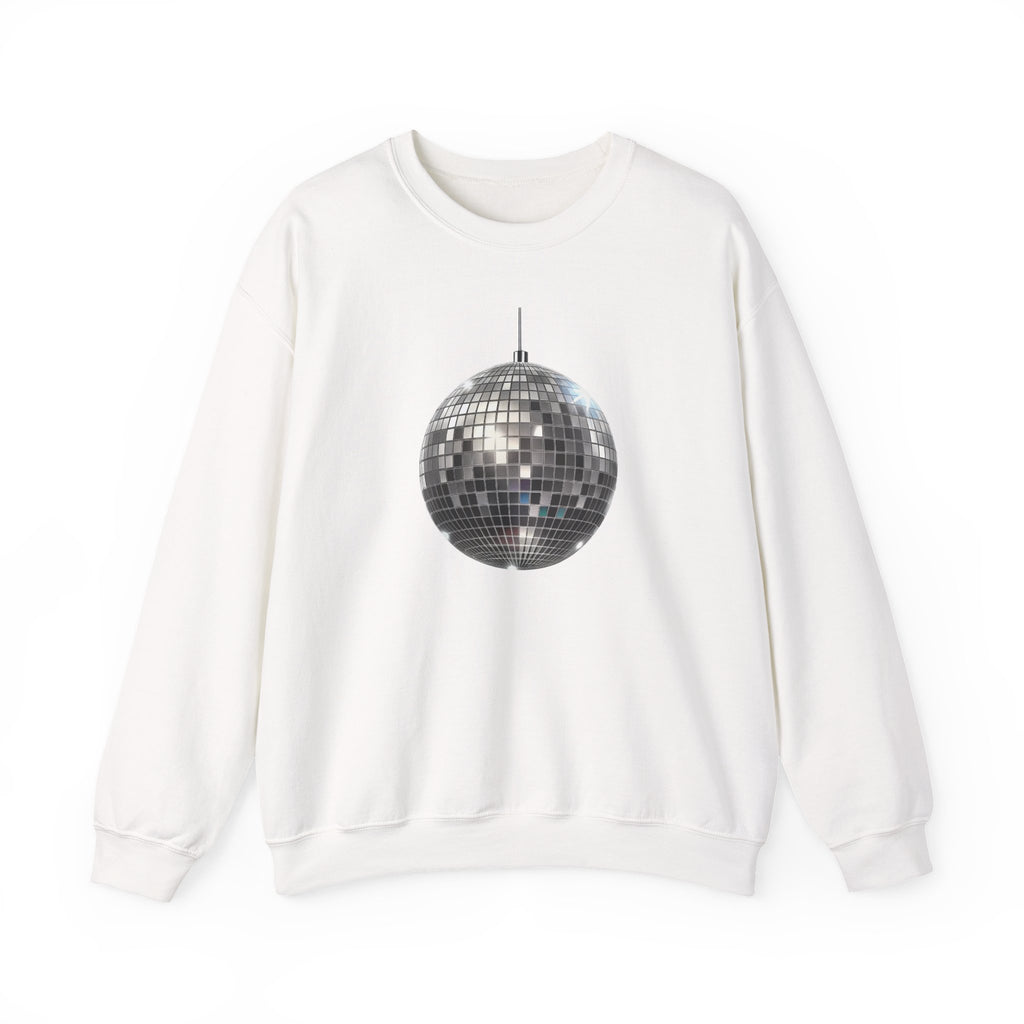 New Year Celebration Disco Mirror Ball Sweatshirt | Retro Dance Party Graphic