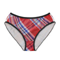 Red Plaid Women's Briefs – Comfortable Cotton-Feel Bikini Panties