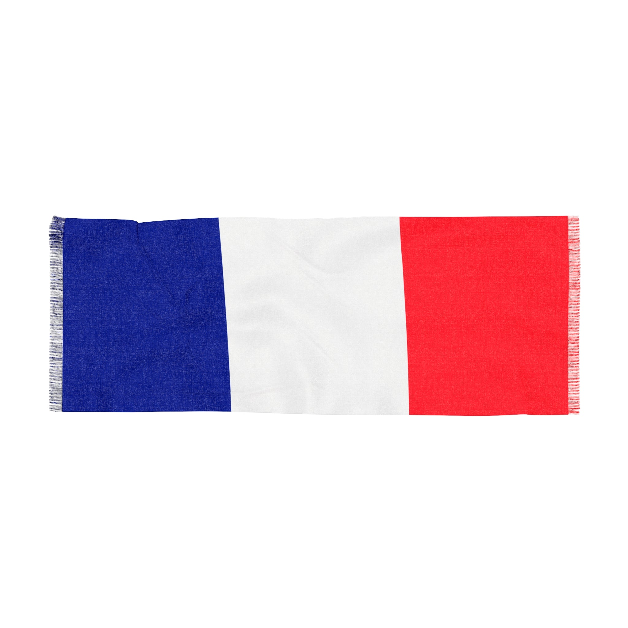 French Flag Lightweight Scarf — Tricolor Blue White Red Travel & Parade Accessory