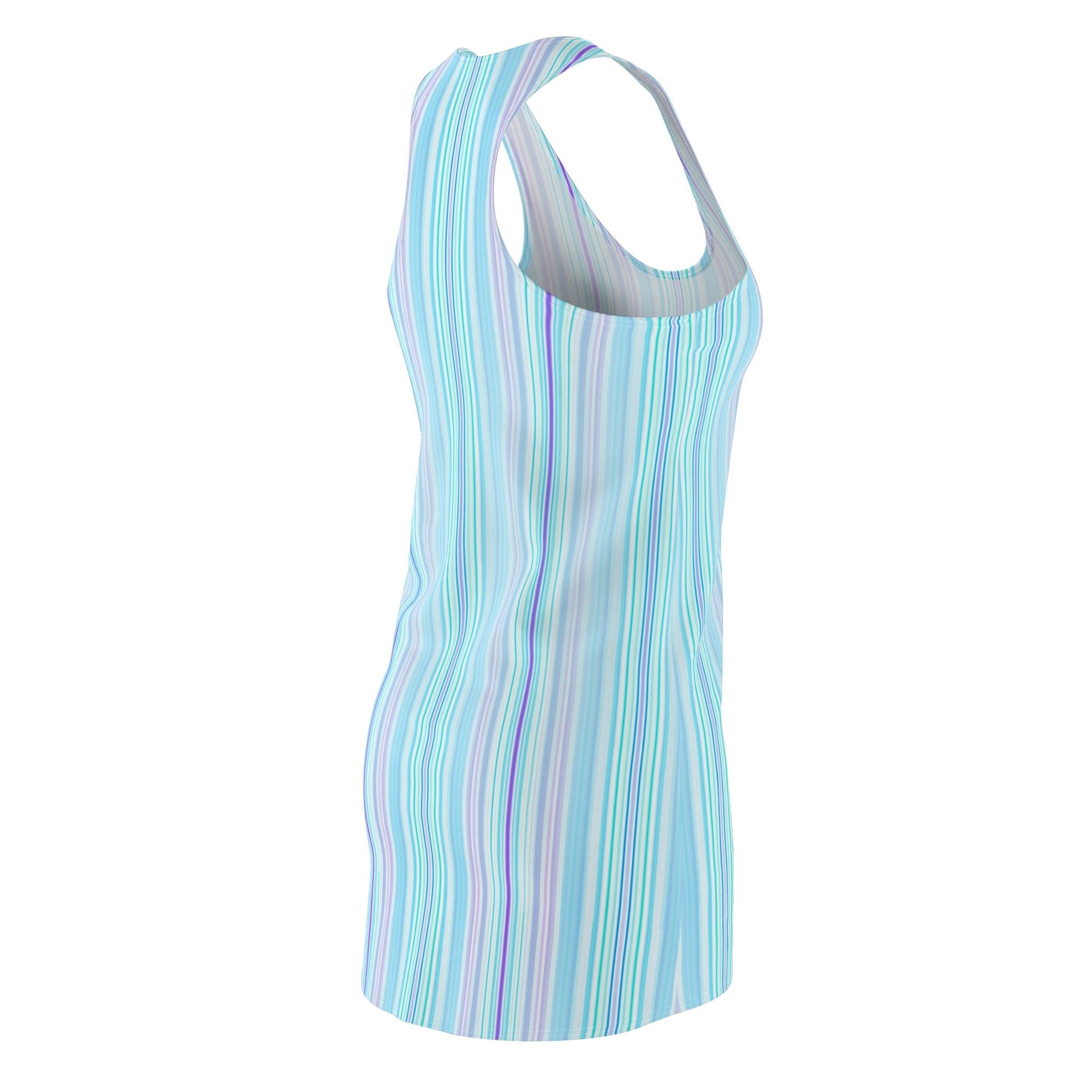 Pastel Stripe Racerback Dress — Lightweight AOP Summer Sundress