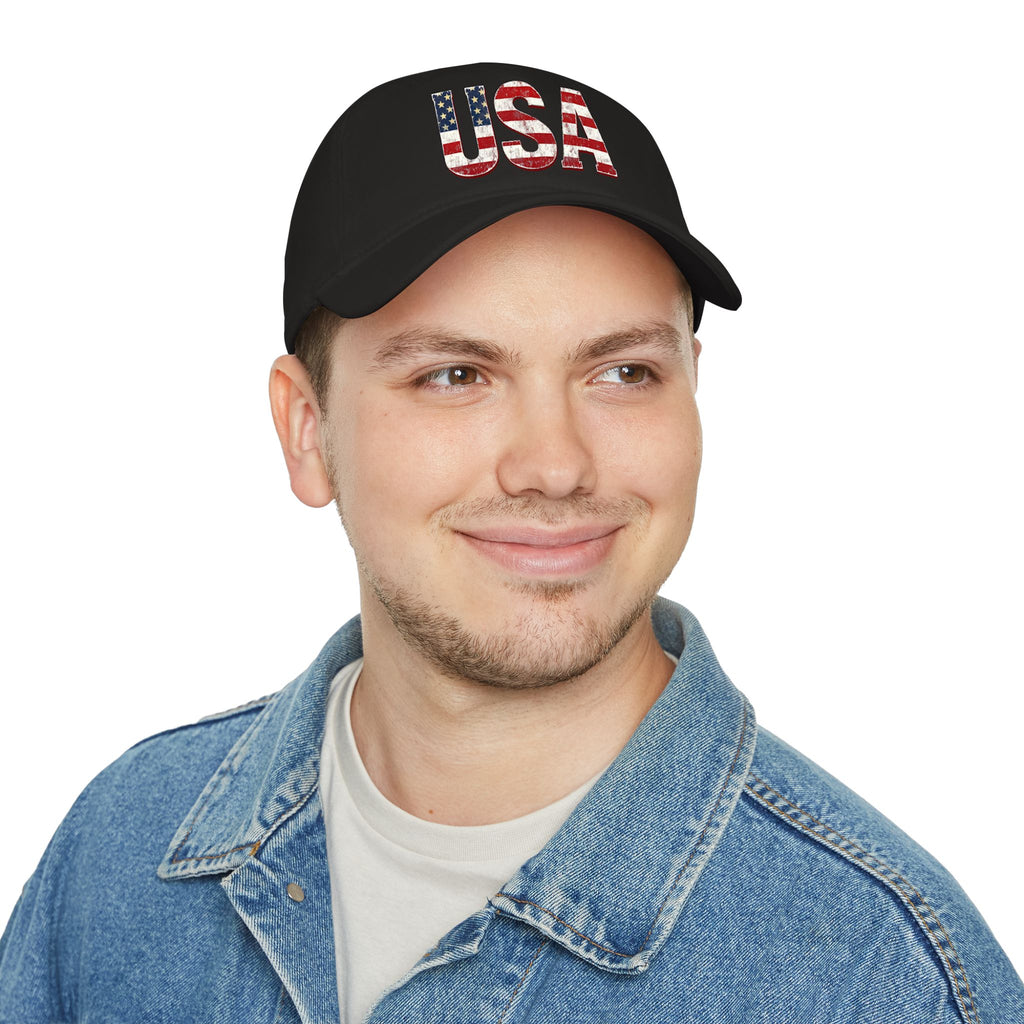 USA Flag Baseball Cap — Patriotic Low Profile Hat for 4th of July & Everyday Wear