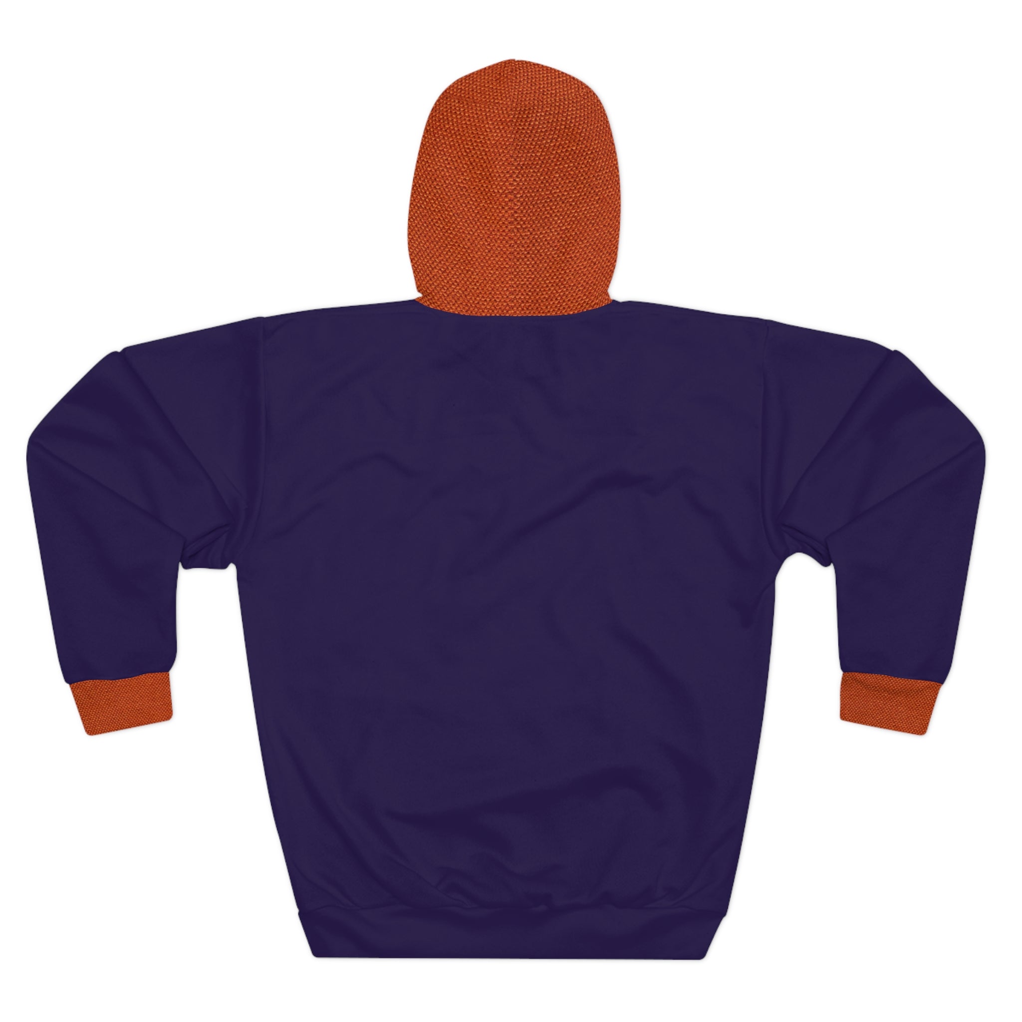 Contrast Two-Tone Hoodie — Navy & Orange Rust Pullover