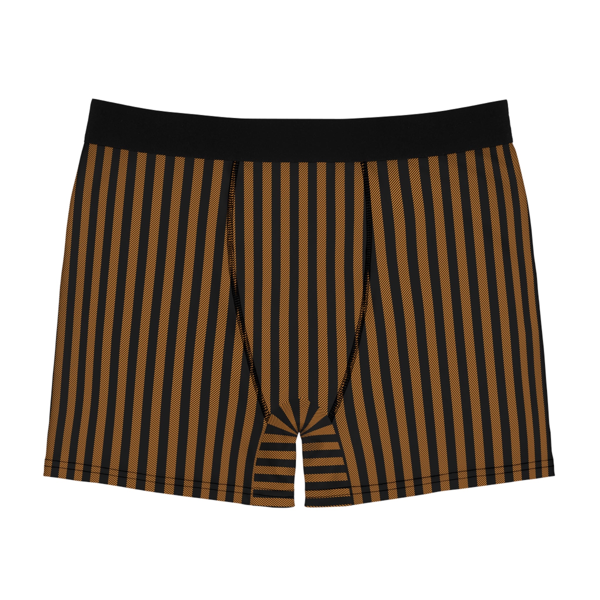 Striped Boxer Briefs — Brown & Black Vertical Stripe Men’s Underwear
