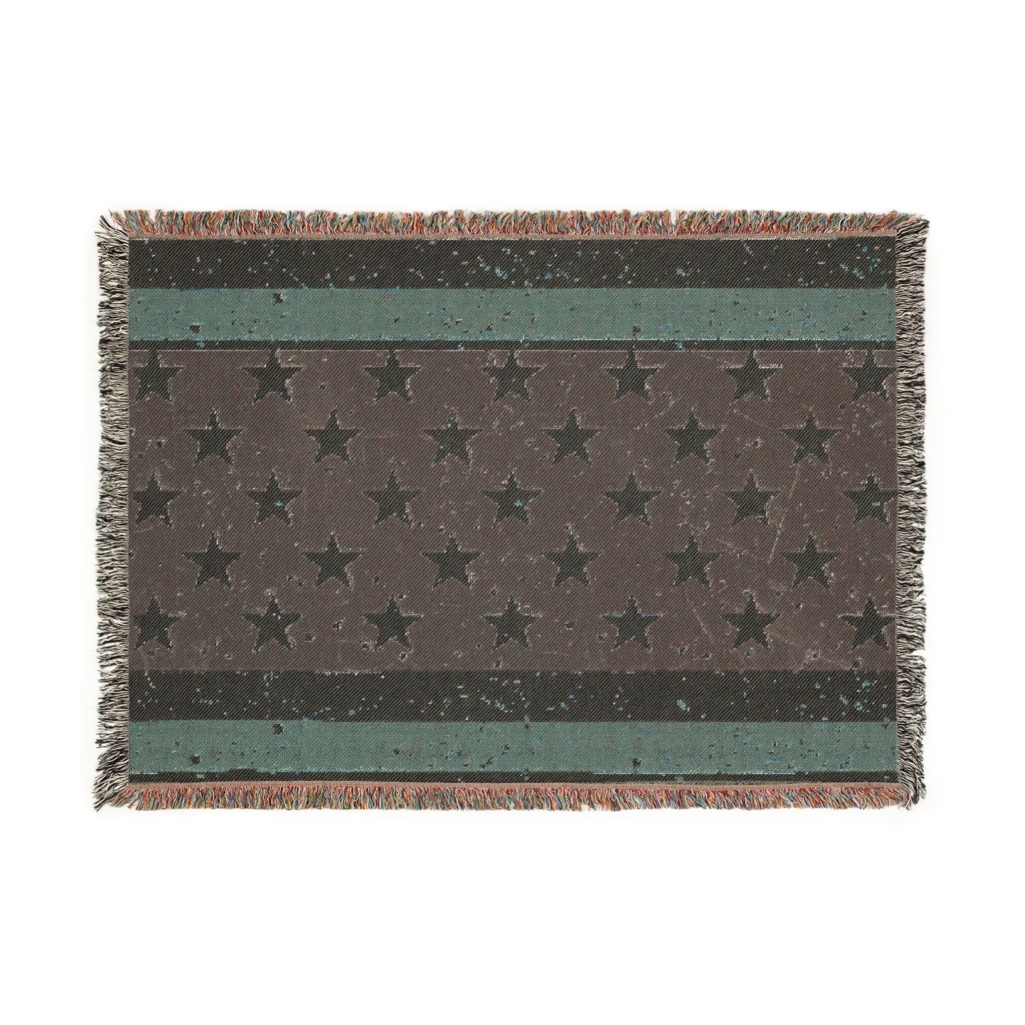 Vintage Star Woven Blanket – Americana Decorative Throw