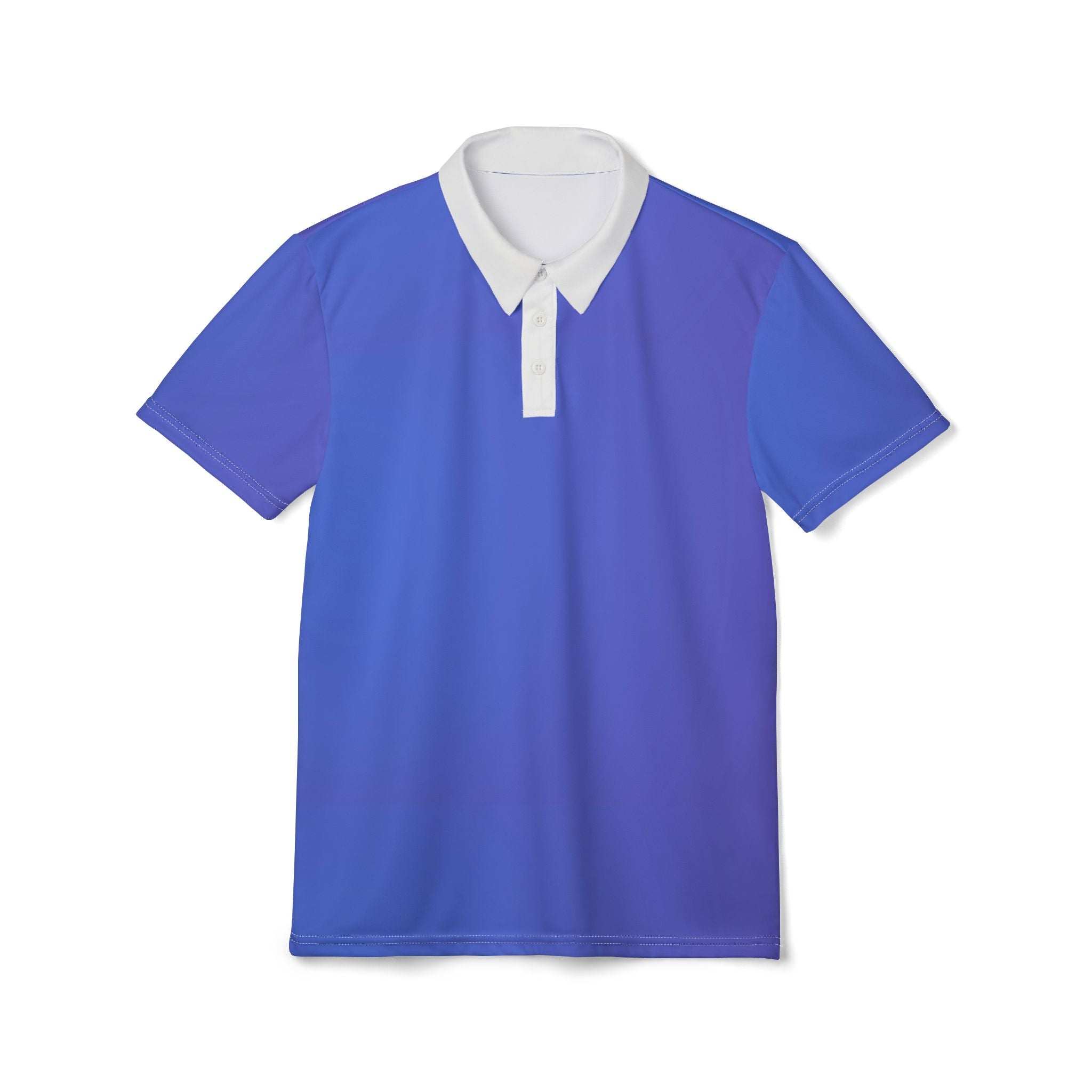 Blue Gradient Polo Shirt — Casual Men's Women's Athletic Polo