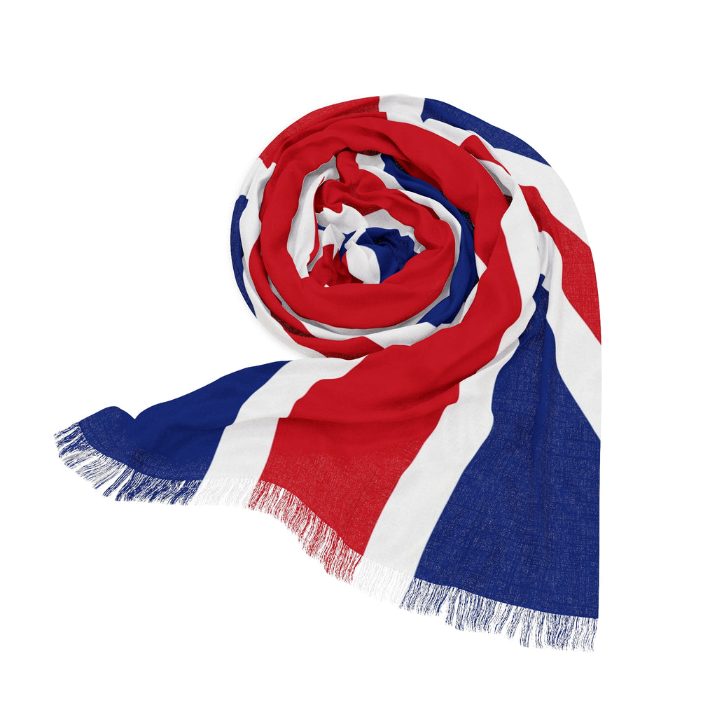 Union Jack Lightweight Scarf — British Flag Cotton Wrap for Travel, Events & Pride