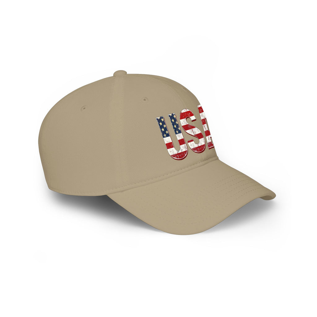 USA Flag Baseball Cap — Patriotic Low Profile Hat for 4th of July & Everyday Wear