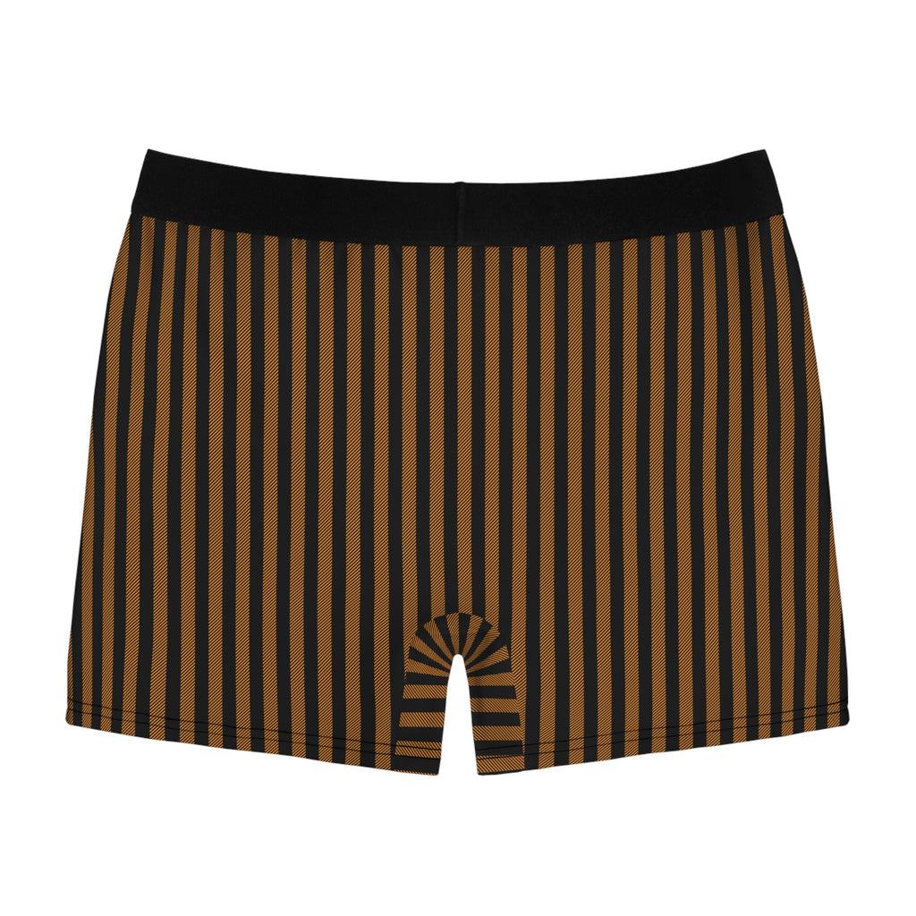 Striped Boxer Briefs — Brown & Black Vertical Stripe Men’s Underwear