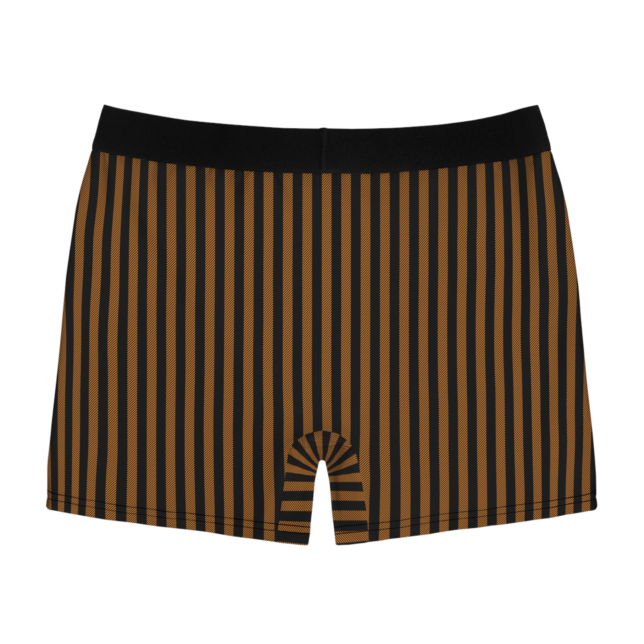 Striped Boxer Briefs — Brown & Black Vertical Stripe Men’s Underwear