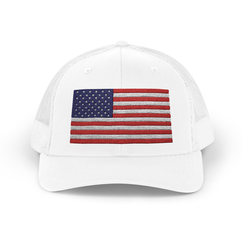 American Flag Trucker Cap — Sparkle Sequin USA Snapback