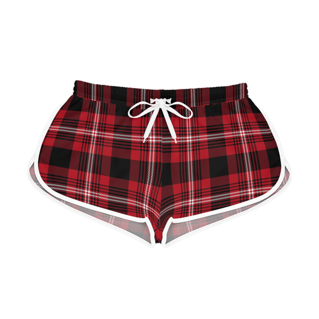 Plaid Lounge Shorts — Red Buffalo Check Women's Relaxed Sleep & Casual Shorts