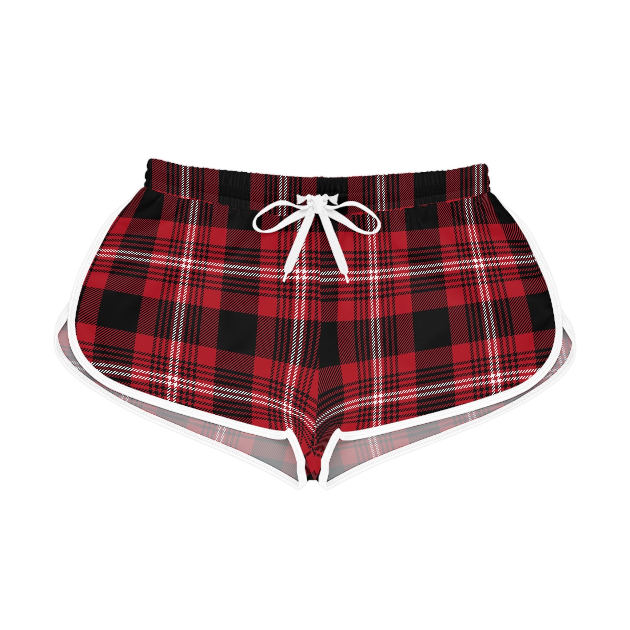 Plaid Lounge Shorts — Red Buffalo Check Women's Relaxed Sleep & Casual Shorts