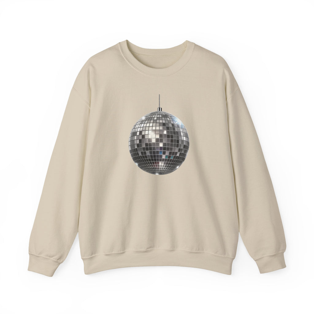 New Year Celebration Disco Mirror Ball Sweatshirt | Retro Dance Party Graphic