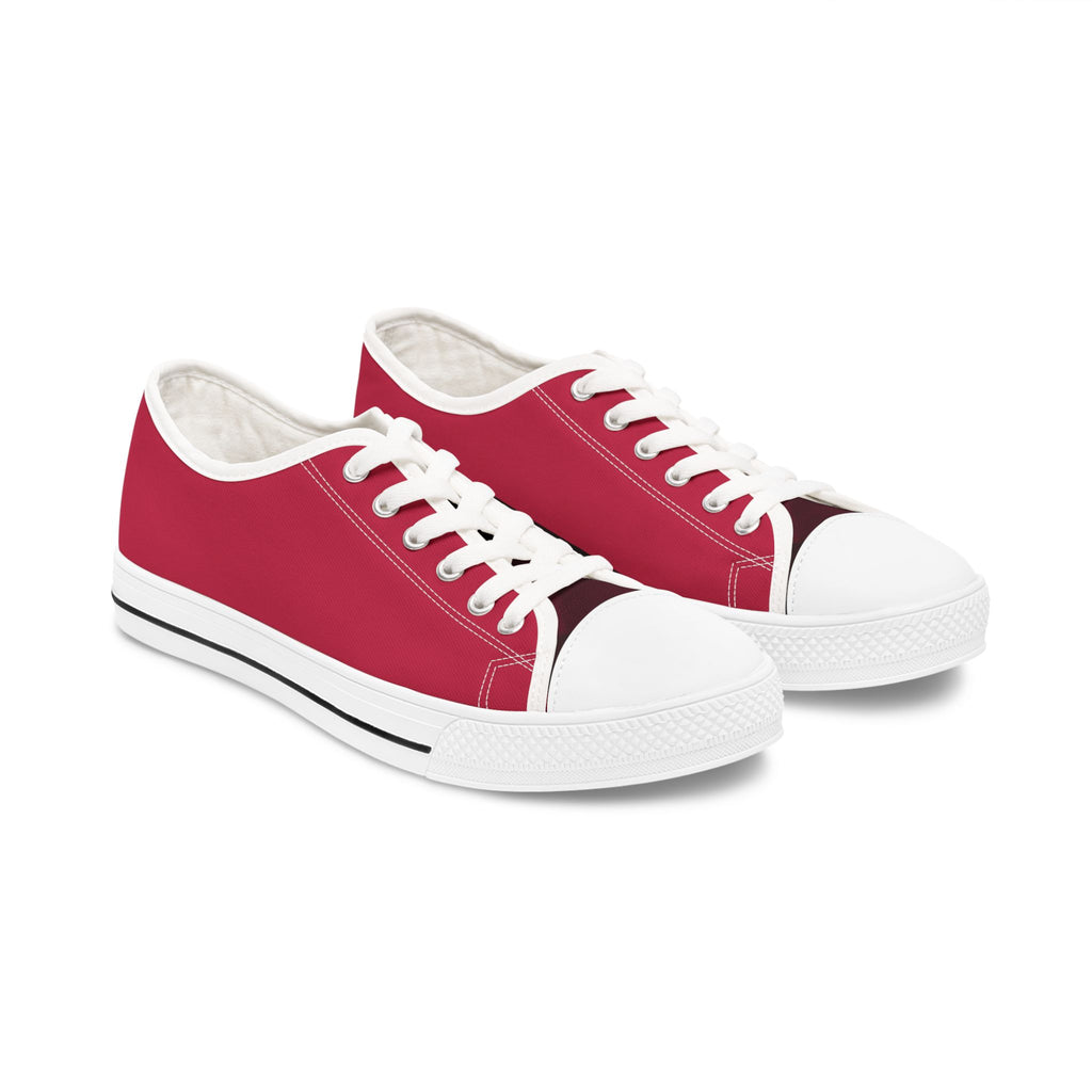 Classic Raspberry Magenta Low-Top Sneakers — Women's Casual Canvas Shoes