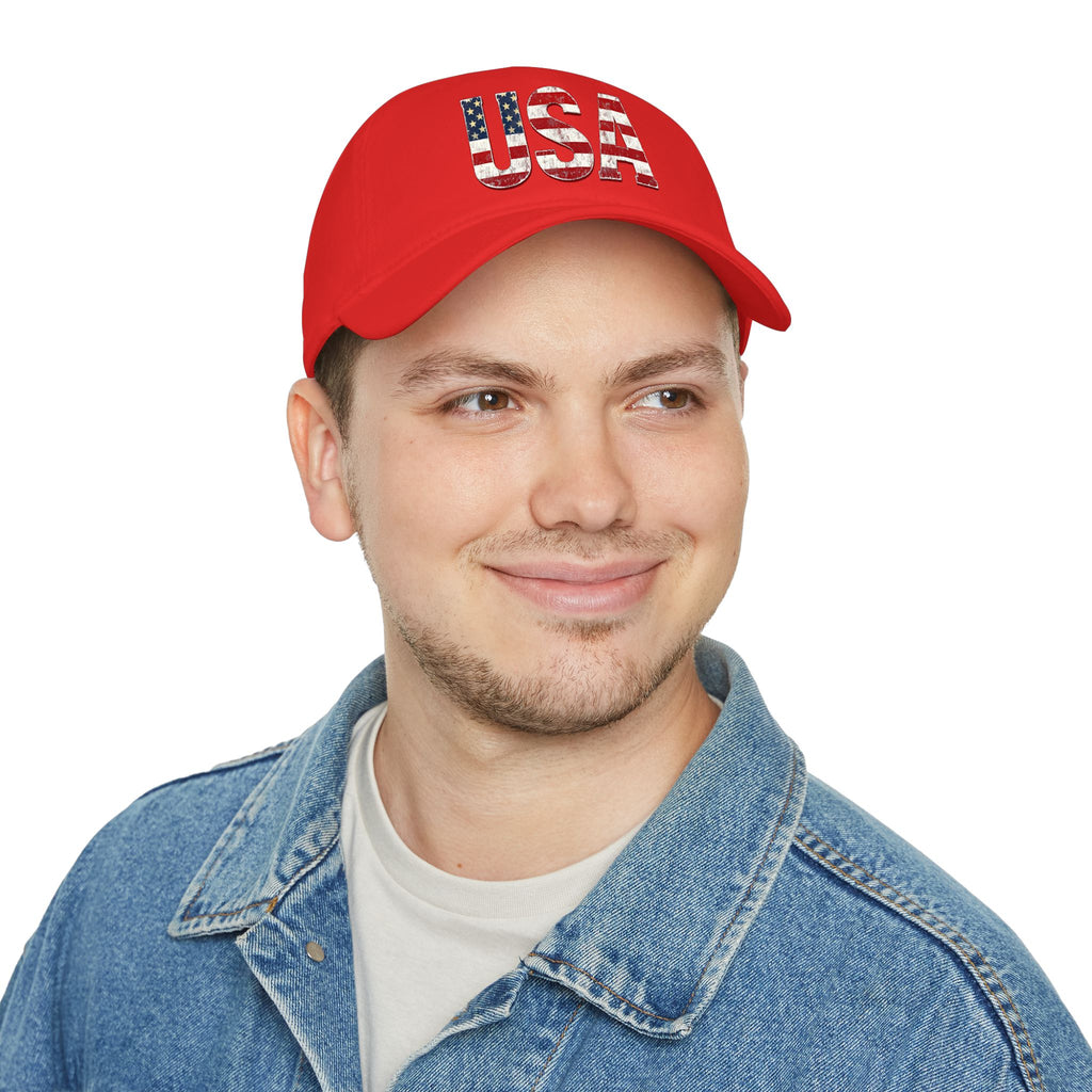 USA Flag Baseball Cap — Patriotic Low Profile Hat for 4th of July & Everyday Wear