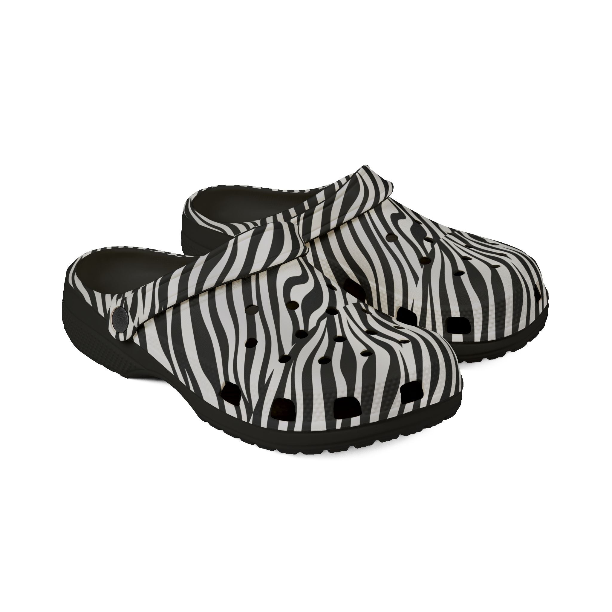 Zebra Print EVA Foam Clogs — Lightweight Slip-On Sandal
