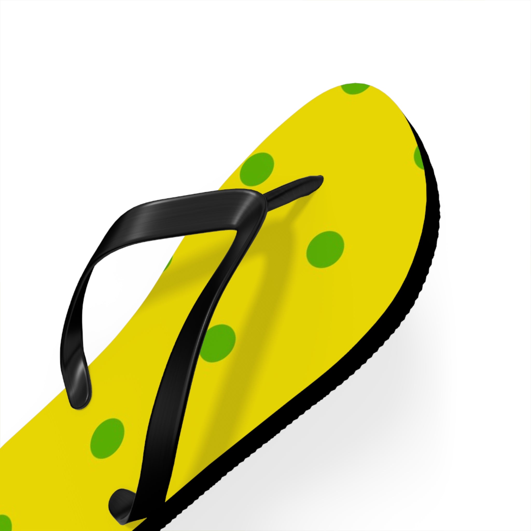 Yellow Polka Dot Flip Flops – Fun Summer Beach Sandals