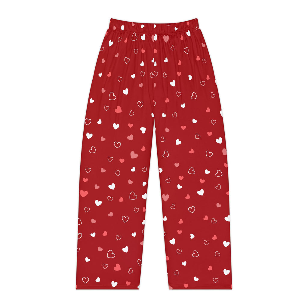 Scattered Hearts Red Pajama Pants | Valentine's Pattern Sleepwear