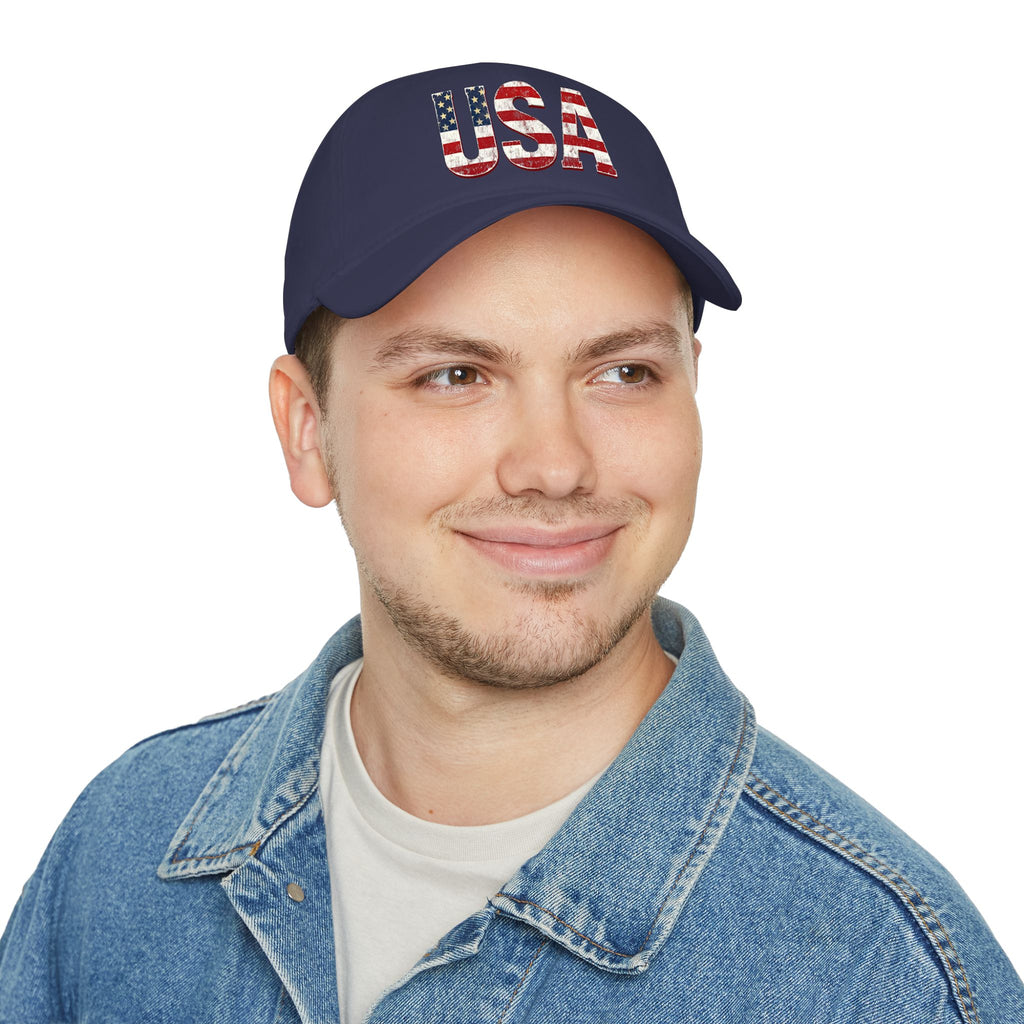 USA Flag Baseball Cap — Patriotic Low Profile Hat for 4th of July & Everyday Wear